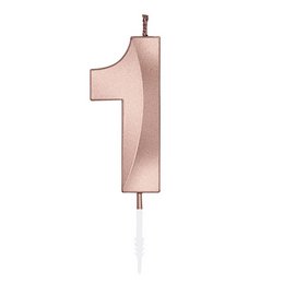 1-es Metál Rosegold Szülinapi Számgyertya