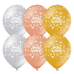 11 inch-es Boldog Névnapot Metallic Assortment Lufi (6 db/csomag)