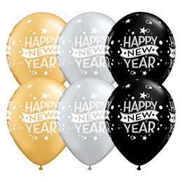 11 inch-es New Year Confetti Dots Szilveszteri Lufi (25 db/csomag)
