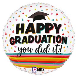 18 inch-es Happy Graduation Festive Ballagási Fólia Lufi