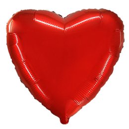 18 inch-es Flexmetal Red - Piros Szív Fólia Lufi (10 db/csomag)