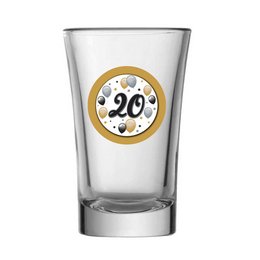 20-as Elegáns Léggömbös Szülinapi Feles Pohár