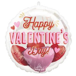 20 inch-es Insider Retro Valentines Day Hearts Fólia Lufi