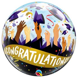 22 inch-es Gratulálok - Congratulations Grad Caps Bubble Lufi Ballagásra