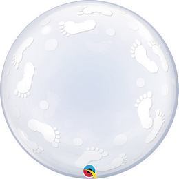 24 inch-es Baby Footprints Deco Bubble Lufi