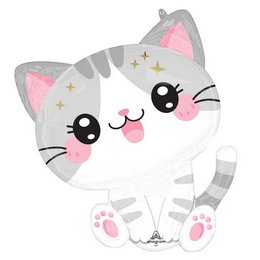 24 inch-es Cirmos Cica - Kawaii Kitty Héliumos Fólia Lufi