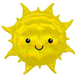 27 inch-es Irizáló Nap - Holo Iridiscent Sun Super Shape Fólia Lufi