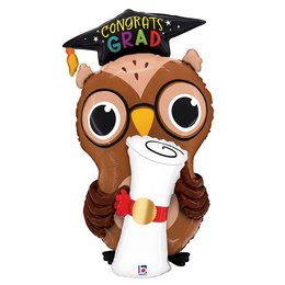 30 inch-es Diplomás Bagoly - Owl Diploma Ballagási Fólia Lufi