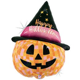 33 inch-es Tökfej - Disco Jack Fólia Lufi Halloween-re