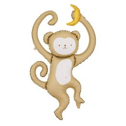 34 inch-es Majom Banánnal - Monkey Levegős Fólia Lufi