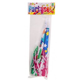 Színes Papír Trombita, 35 cm-es, 2 db-os
