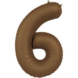 34 inch-es 6 Matt Barna - Chocolate Brown Számos Super Shape Fólia Lufi