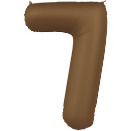 34 inch-es 7 Matt Barna - Chocolate Brown Számos Super Shape Fólia Lufi