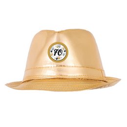 70-es Elegáns Léggömbös Szülinapi Számos Arany Kalap