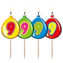 9-es Lufi Alakú Számos Gyertya Vegyes Színekben - 1 db