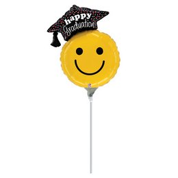 Ballagási Smile - Smiley Mini Shape Fólia Lufi (5 db/csomag)