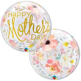 22 inch-es Mother's Day Watercolor Floral Bubble Lufi Anyák Napjára
