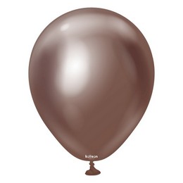 5 inch-es Chrome Chocolate Brown - Csokoládé Barna Kerek Lufi (100 db/csomag) - Kalis