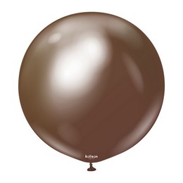 24 inch-es Chrome Chocolate Brown - Csokoládé Barna Kerek Lufi (10 db/csomag) - Kalis
