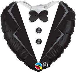 18 inch-es Wedding Tuxedo Esküvői Szív Fólia Lufi