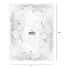 Fehér Papír Kerek Konfetti, 500 gr-os