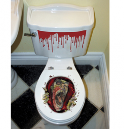 Ijesztő WC Dekoráció Halloweenre