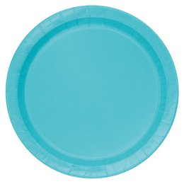 Terrific Teal Papír Parti Tányér - 23 cm, 8 db-os