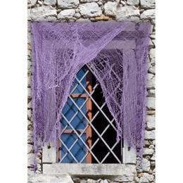 Lila Textil Ablak Dekoráció Halloween-re