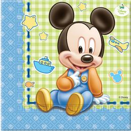 Mickey Baby Parti Szalvéta - 20 db-os, 33 cm x 33 cm