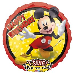 28 inch-es Mikiegér - Mickey Mouse Éneklő Szülinapi Fólia Lufi