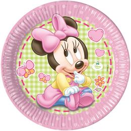 Minnie Baby Parti Tányér - 8 db-os, 23 cm