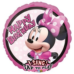 28 inch-es Minnie Egér - Minnie Mouse Éneklő Szülinapi Fólia Lufi