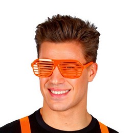 Neon Narancssárga Rácsos Parti Szemüveg
