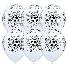11 inch-es Soccer Balls White - Focilabdás Lufi (6 db/csomag)