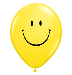 5 inch-es Smile Face Yellow Lufi (100 db/csomag)