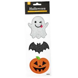 Strasszköves Halloween Mintás Matrica, 3 db-os