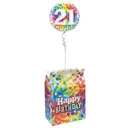 Birthday Confetti - Szülinapi Konfetti Mintás Ajándékdoboz Lufinak