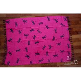 Szitakötő mintás sarong - pink