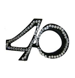 Fekete 40-es Szülinapi Parti Szemüveg
